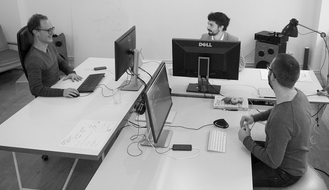 Das Team von "enffi" in ihrem Büro