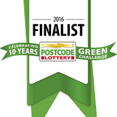 Logo der 10 Jahre Postcode Lottery Green Challenge