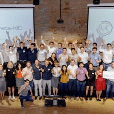 Gruppenfoto der Climate-KIC Accelerator Start-ups bei der Cleantech Venture Competition