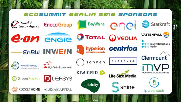 Sponoren des Ecosummit 2018 auf einen Blick