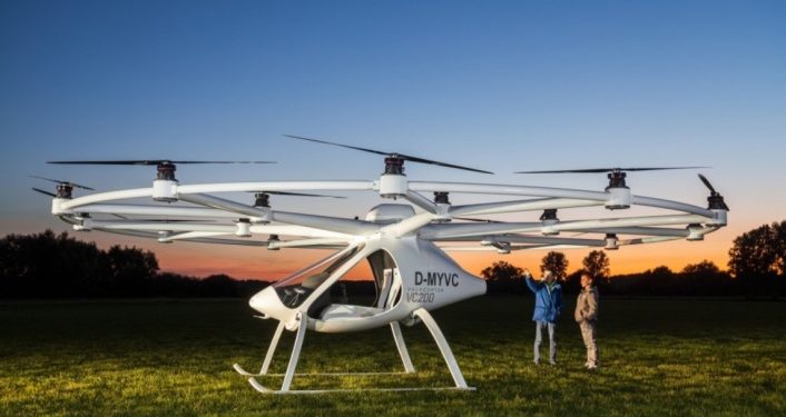 Voll elektrischer Senkrechtstarter Volocopter